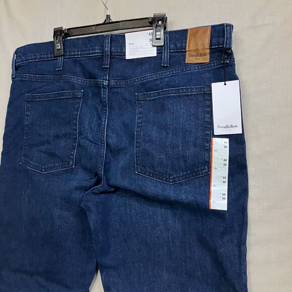 Goodfellow & Co Men's 40X30 Brooks Mid Rise Heavyweight Slim Fit Leg Full Jeans - Picture 13 of 16